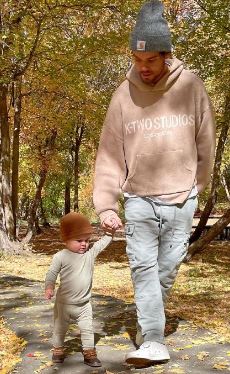 Tate Paul with his son Ocean